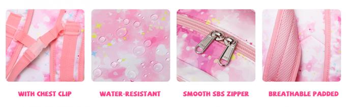 Mochila escolar para niños de poliéster Bolso escolar de sirena Set de tres piezas 1